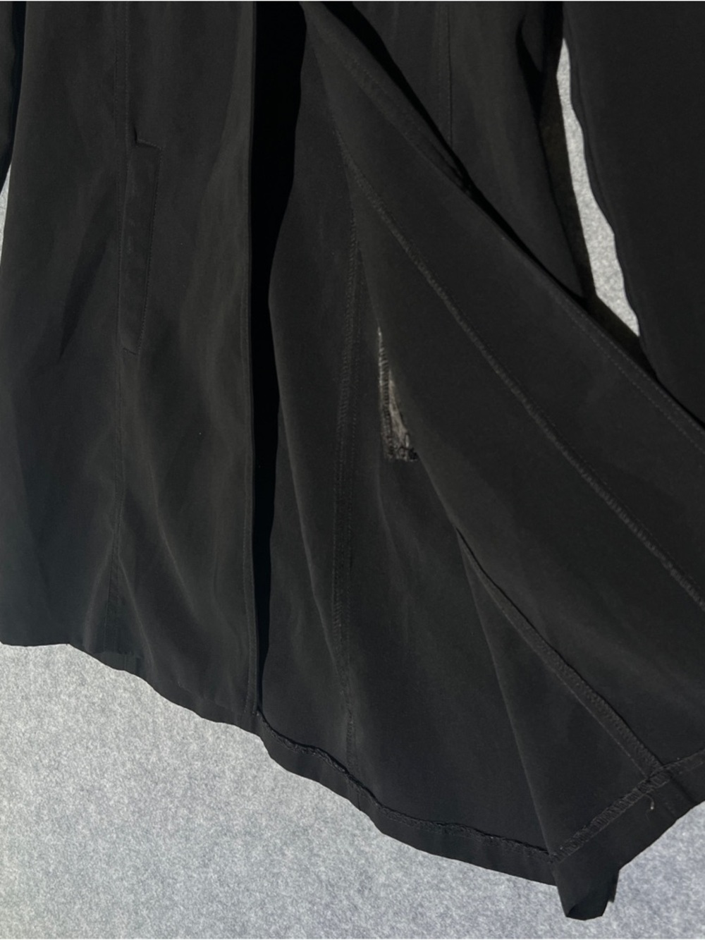 LA BELLE Vintage Longline One Button Blazer Jacket Black Minimalist Women’s 9 - Picture 6 of 11